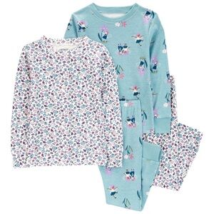 Lot of 2 Carter’s Toddler 4-Piece Fairy 100% Snug Fit Cotton Pajamas size 4T NWT